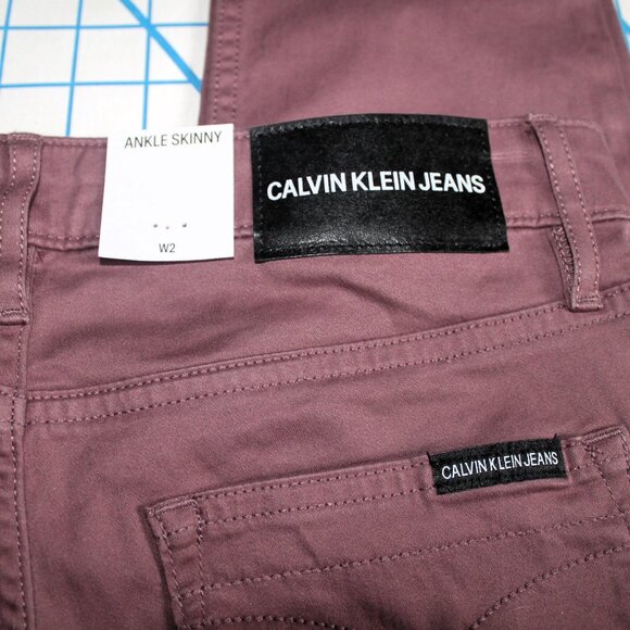 Calvin Klein Purple Ankle Skinny Jeans NWT, Size 2 - Picture 6 of 8